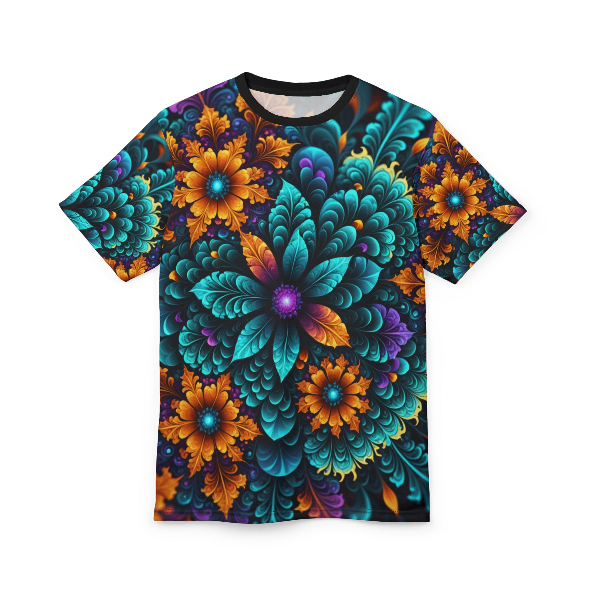 Teal Contrast Premium Tee, Colorful Shirt, Unique Art T-Shirt, Summer Style
