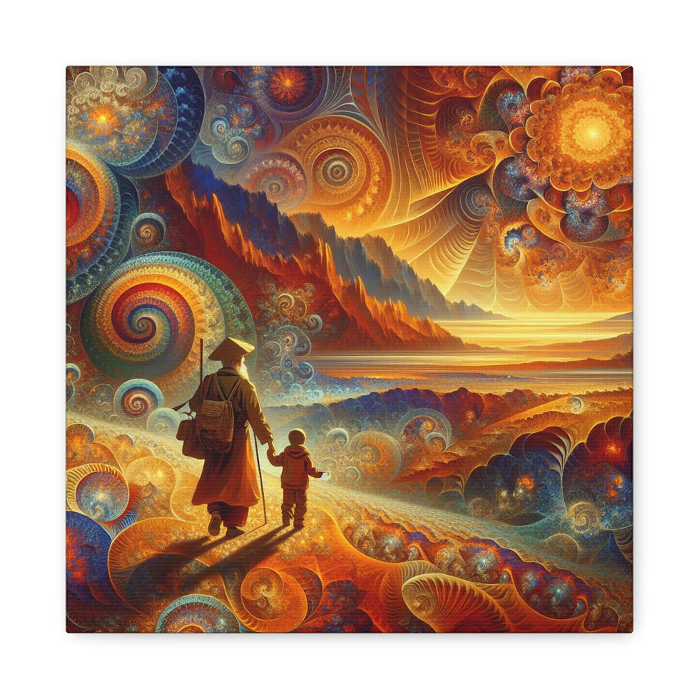Thumbnail: Passing Wisdom Canvas Wall Art - Fathers Day Design