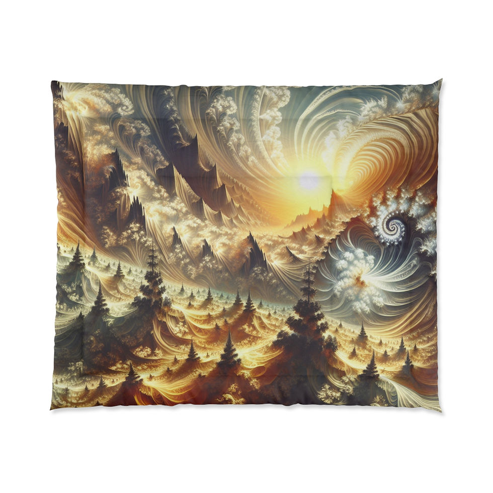 Thumbnail: Mountain Sunrise Comforter - Cozy Blanket for Bedroom Decor, Perfect for Gifts