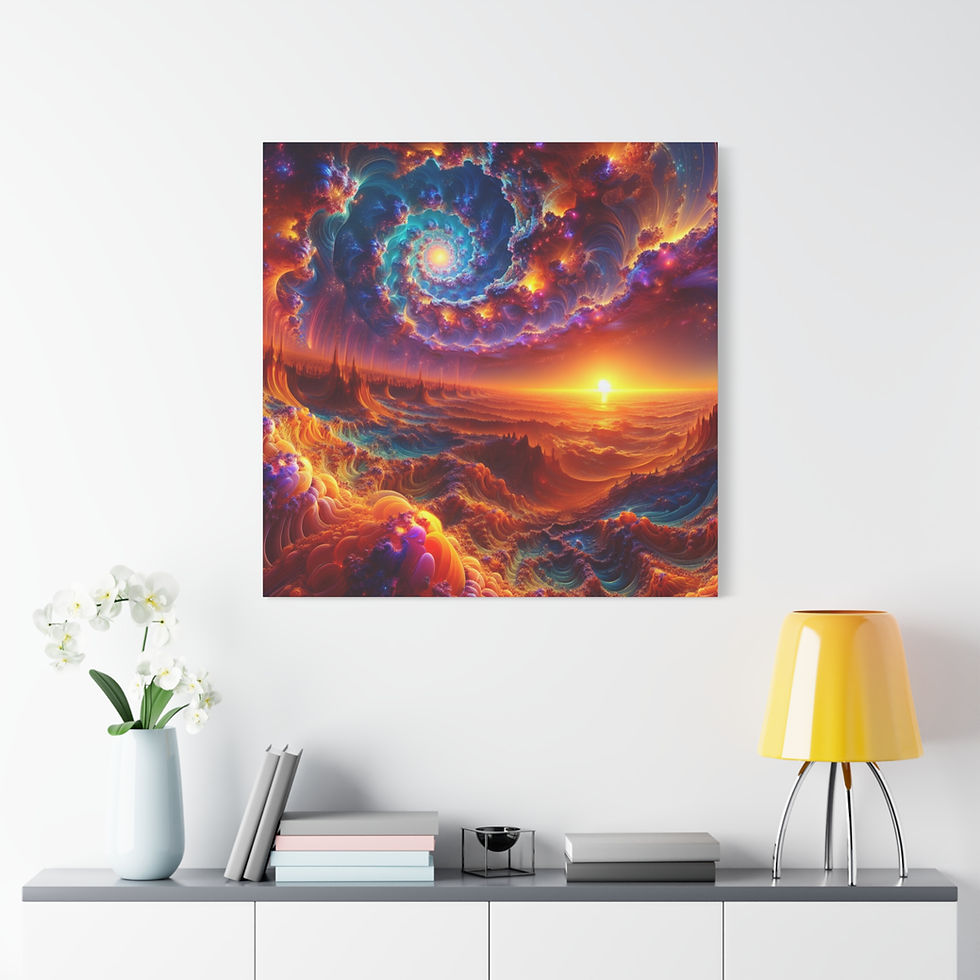 Thumbnail: June Skies Canvas Wall Art, Stunning Home Decor, Colorful Living Room Accent