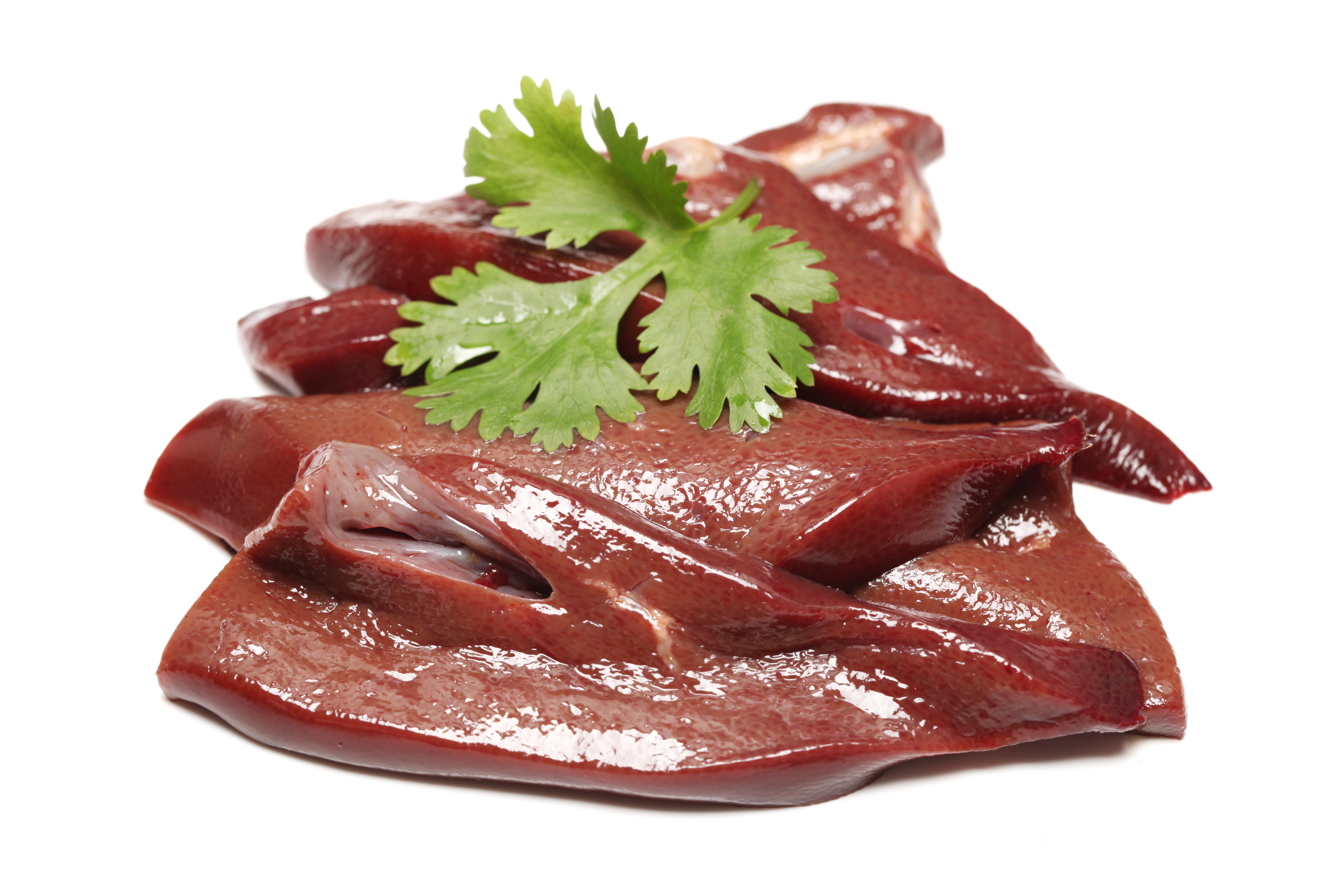 Foie de porc de pâturage tranché