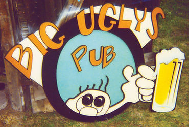 Michael Weber Arts - Hand Painted Wooden Sign for Big Ugly's Pub