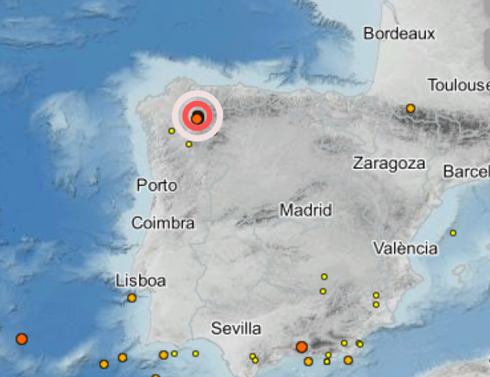 Rexistrados 16 sismos esta madrugada en Galicia