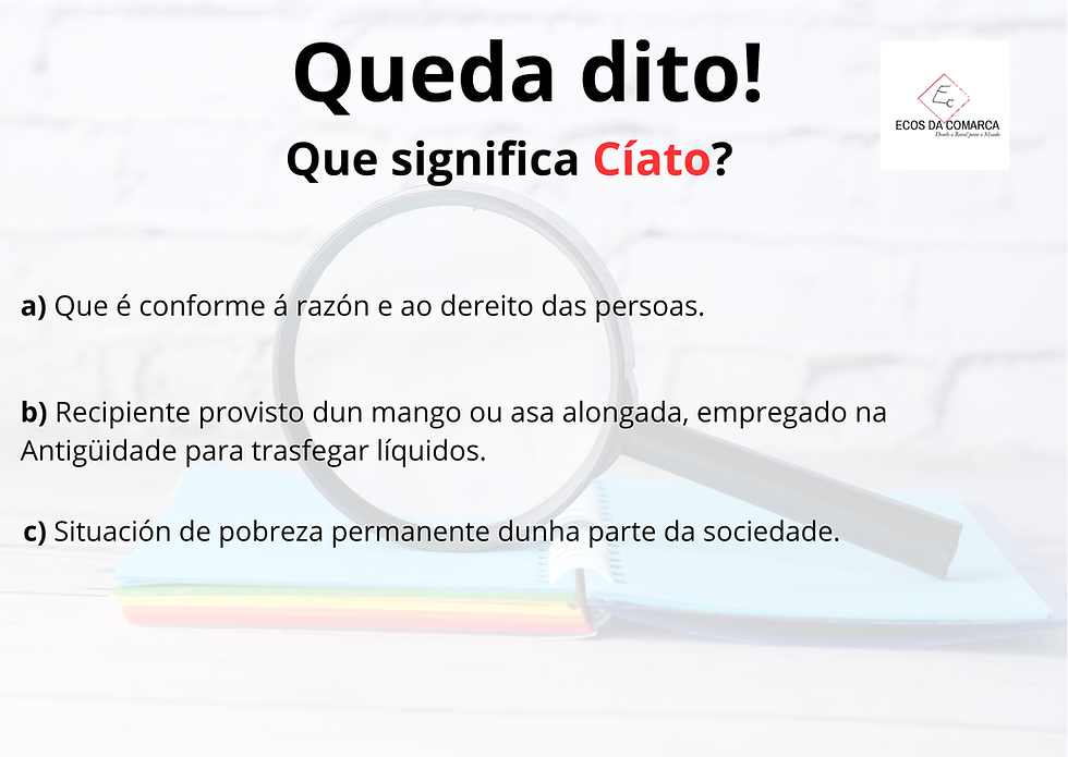 Queda dito! Que significa 'Cíato'?