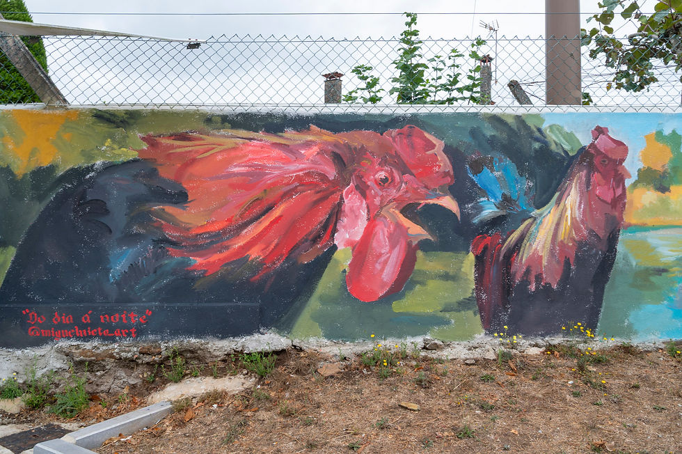 Unha parte do mural gañador da primeira edición deste premio, a de 2025.