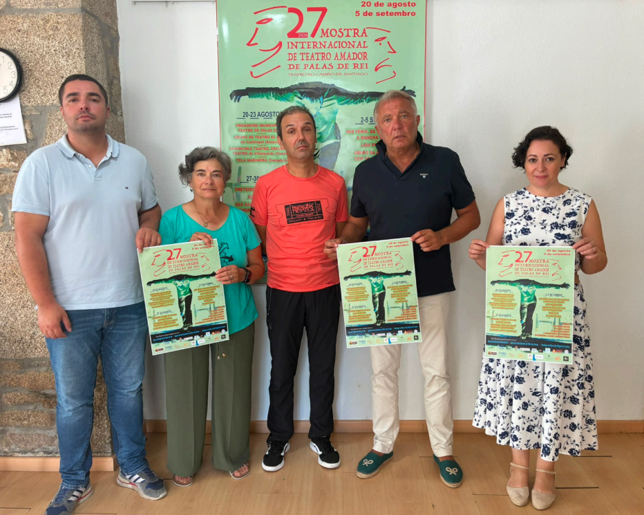 A XXVII Mostra de Teatro Amador de Palas de Rei será entre o 20 de agosto e o 5 de setembro