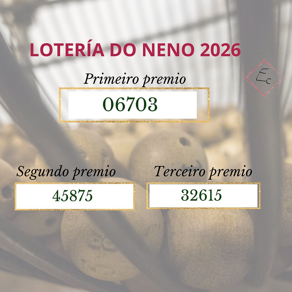 Estes son os números premiados da Lotería do Neno 2026