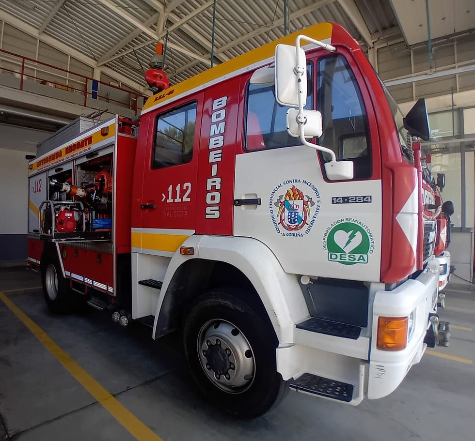 Os Bombeiros de Arzúa sufocan un lume que afectou a unha pouca palla neste concello