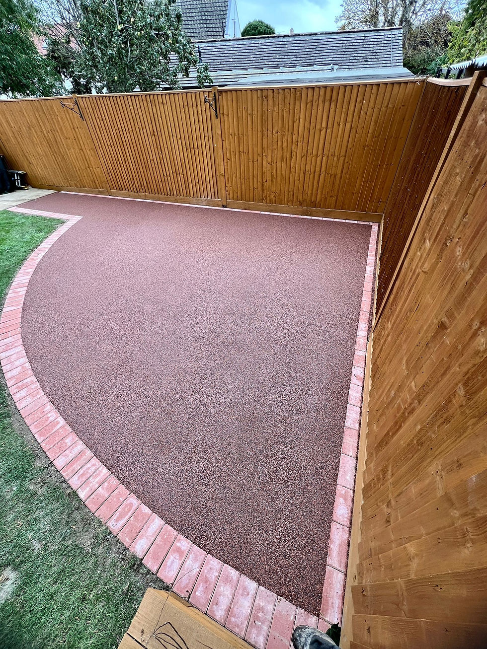 Resin bound patio