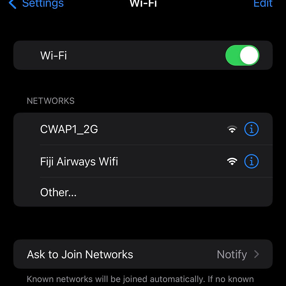 Fiji Airways has wifi! Yala Habibi