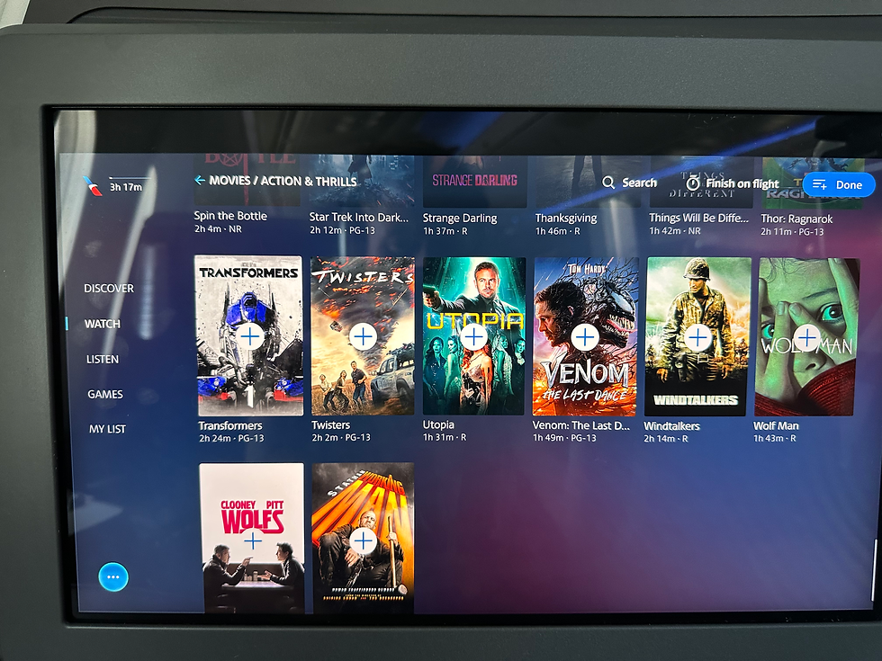 American Airlines 78P IFE