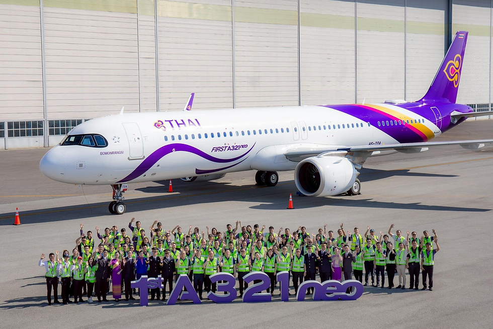 THAI's first A321NEO arrives in Bangkok, inaugural flight confirmed