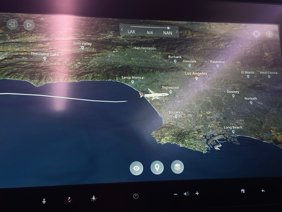 Fiji Airways A350 Map