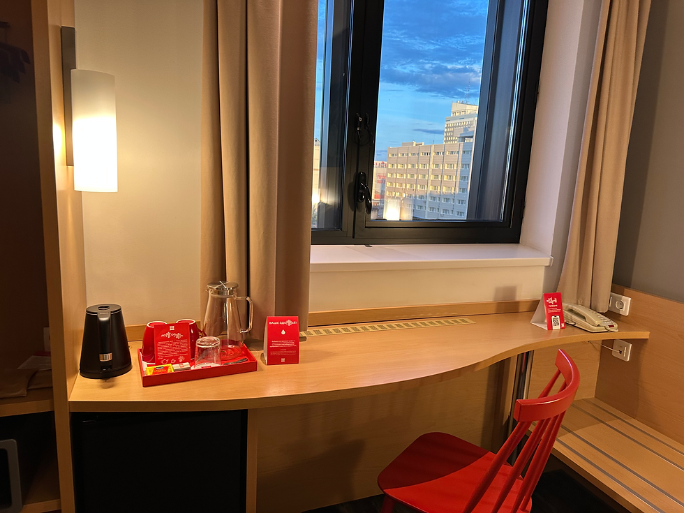 Coffee was available as well, albeit instant