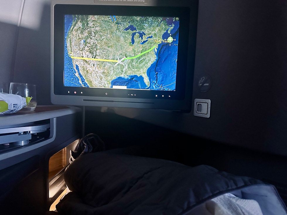American Airlines Flagship First Class A321T Bed
