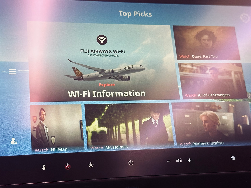 Fiji Airways A350 IFE