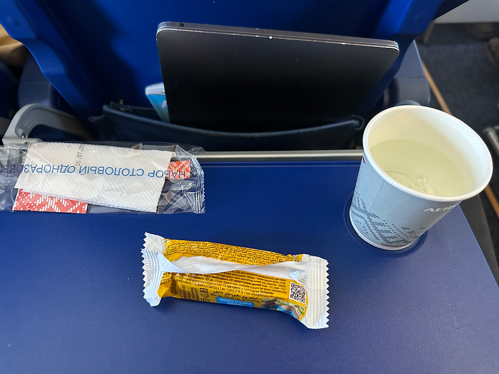 I'm not quite sure why we got given a knife and fork to eat a packaged snack??