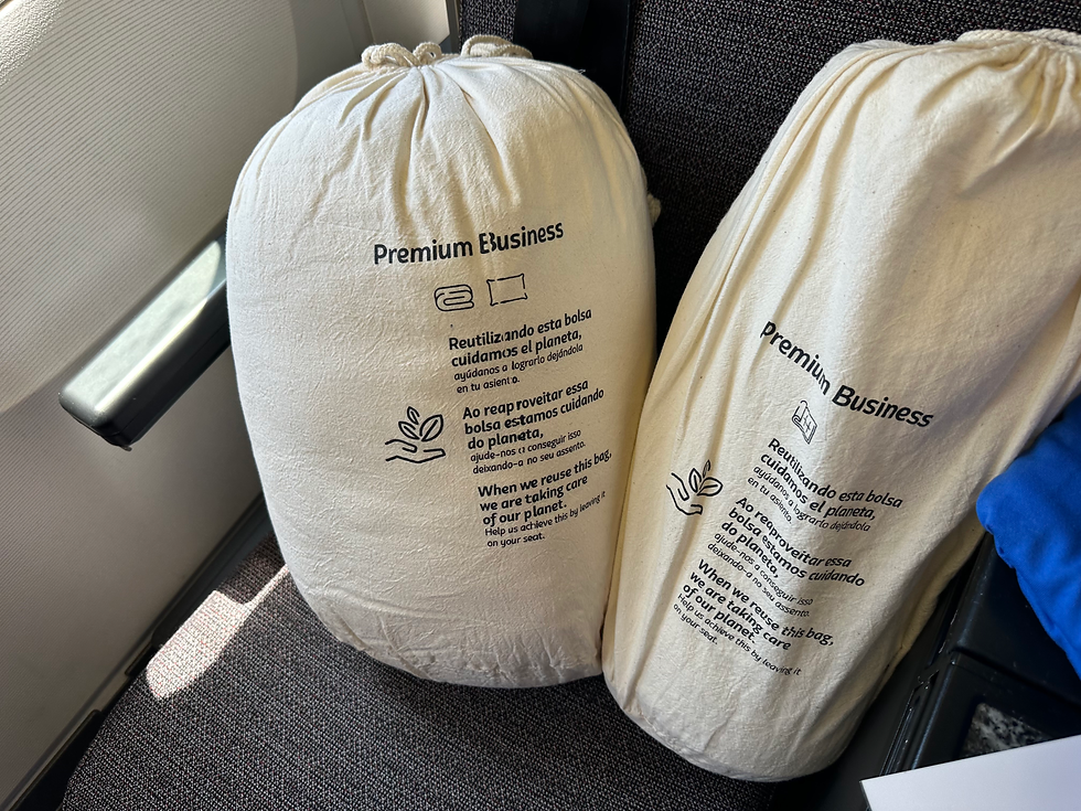 The amenities are top drawer, and you even get these on widebody jets around South America in Business