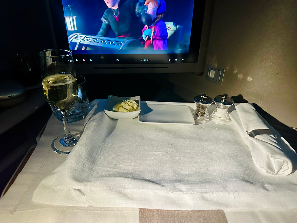 The champagne flutes are a nice touch as well