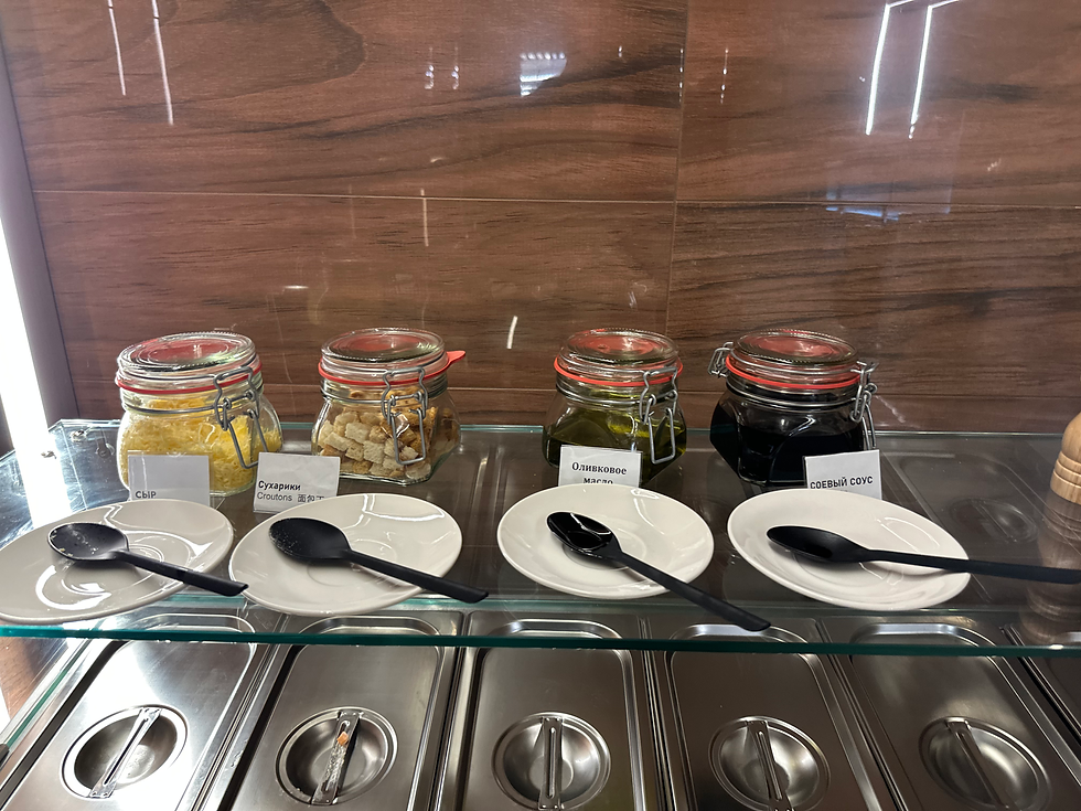 Krasnojarsk Business Class Lounge Food