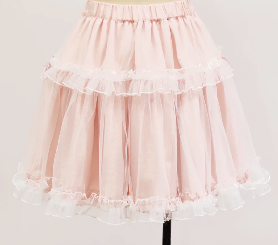 Класическа Обемна Пола с Тюл (Розова) €56,24