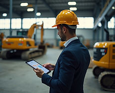 A worker in a warehouse with plant machinery
