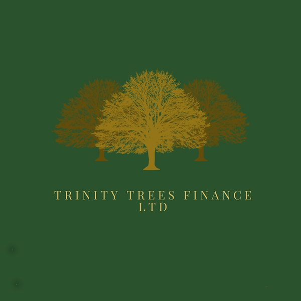 3 golden trees with green background