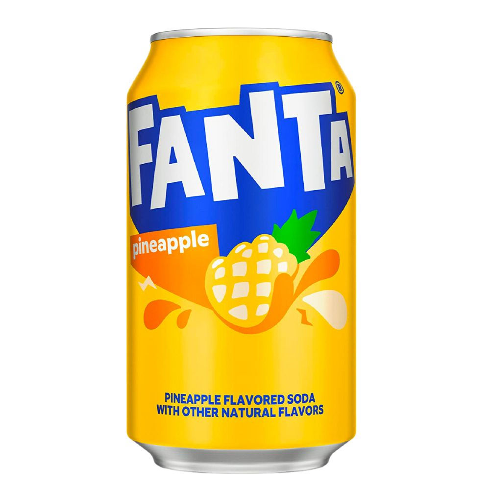 Canette de Fanta Pineapple 355 ml USA à l'ananas kosher