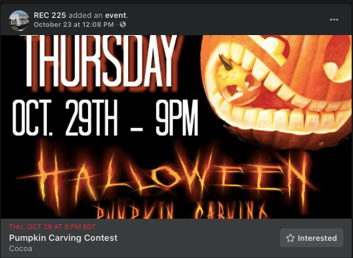 Halloween 2020 Restaurant and Bar Festivities Melbourne, Cocoa Beach