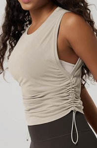 Side Ruched Muscle Tank