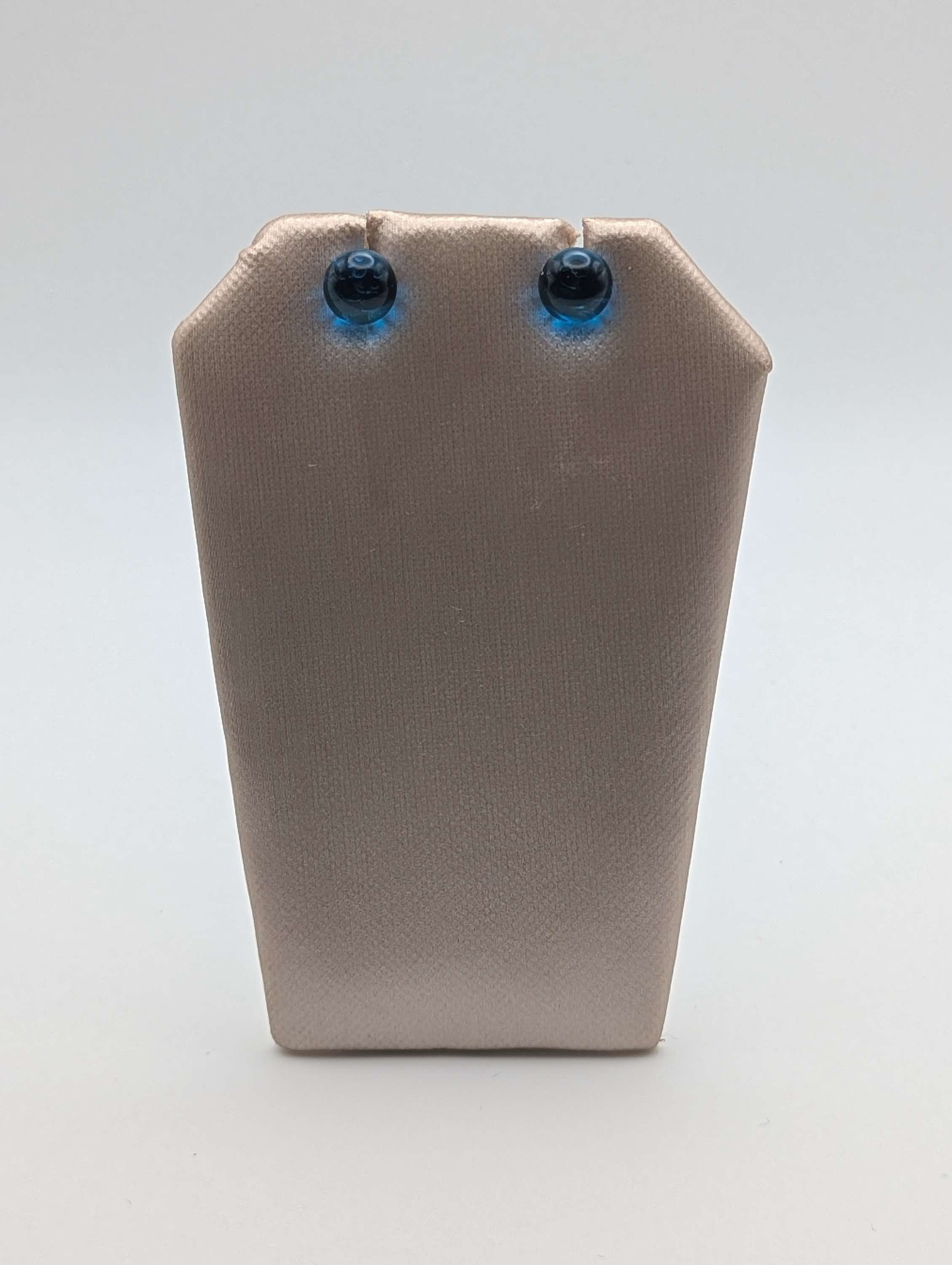 Transparent Blue Round Studs 