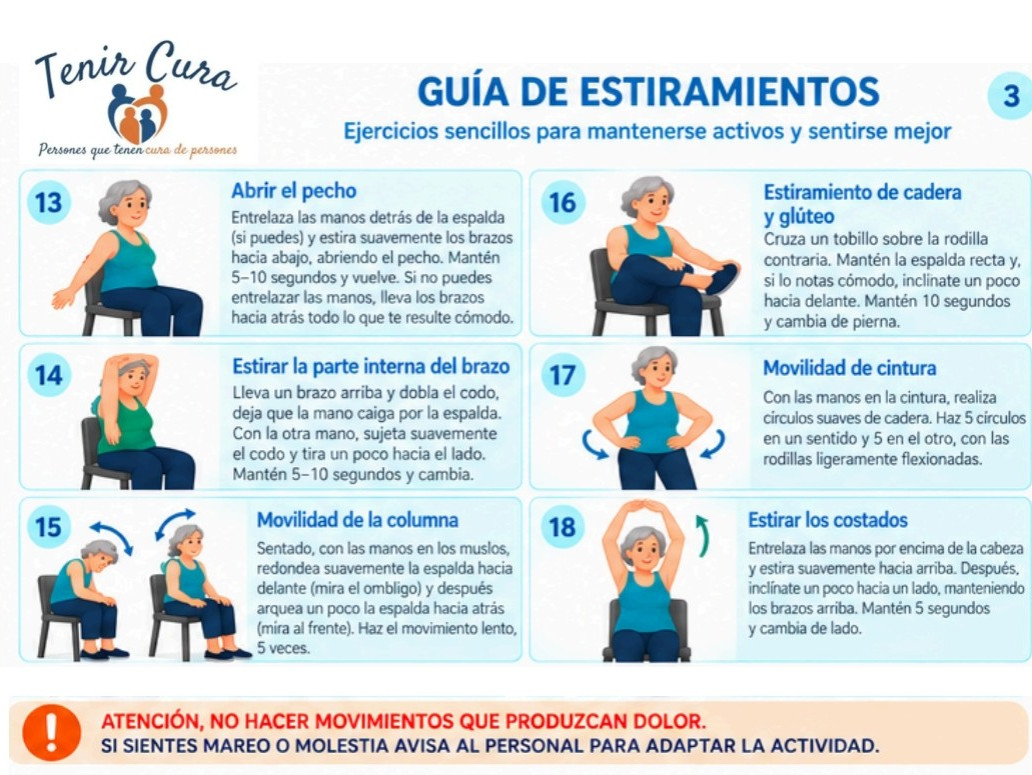 Guía de ejercicios para personas mayores