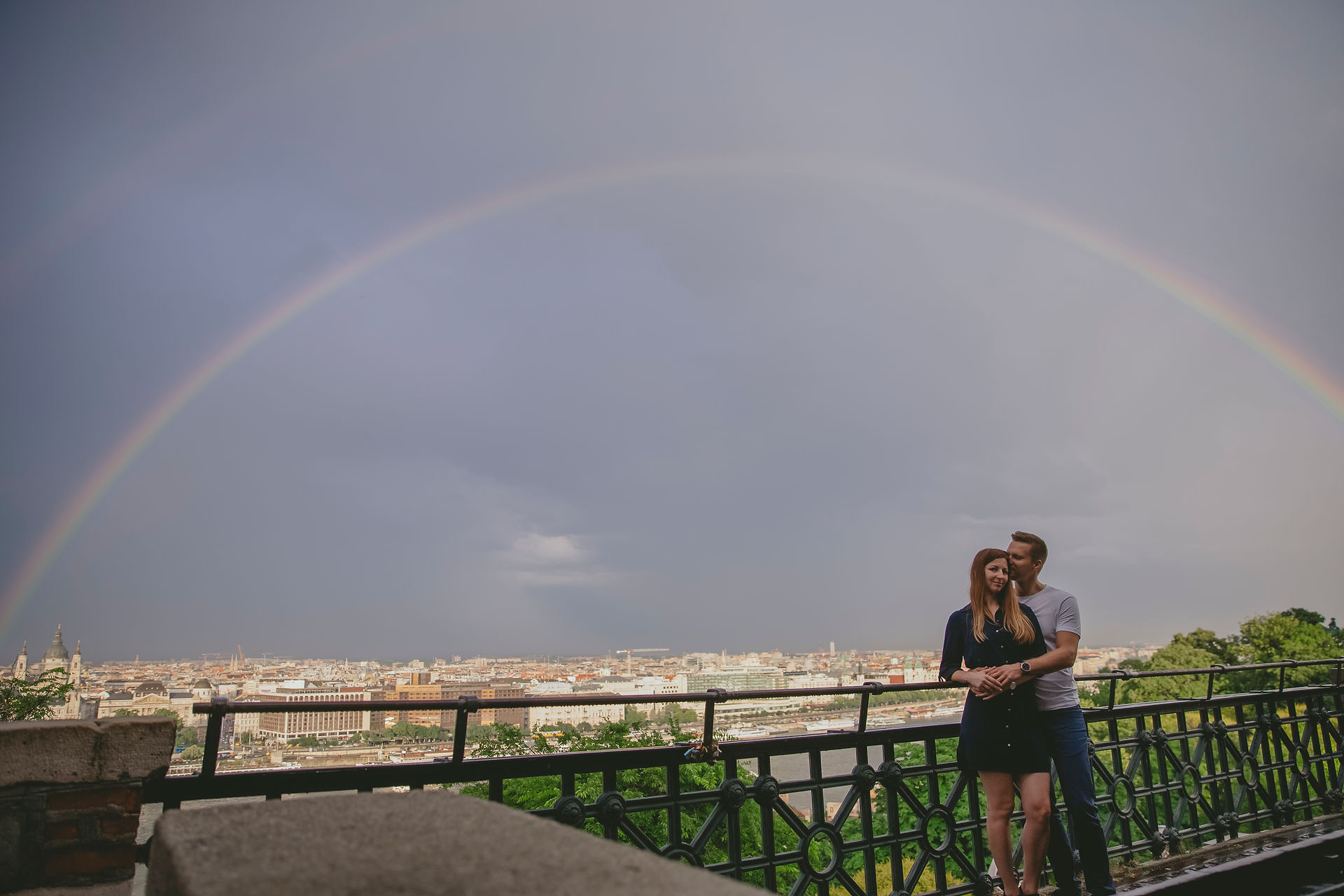 Jegyesfotózás Budapest dupla szivárvány