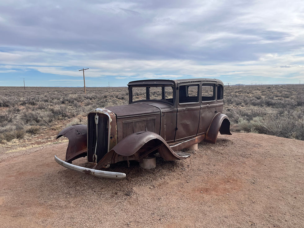 The Historic Route 66 marker.