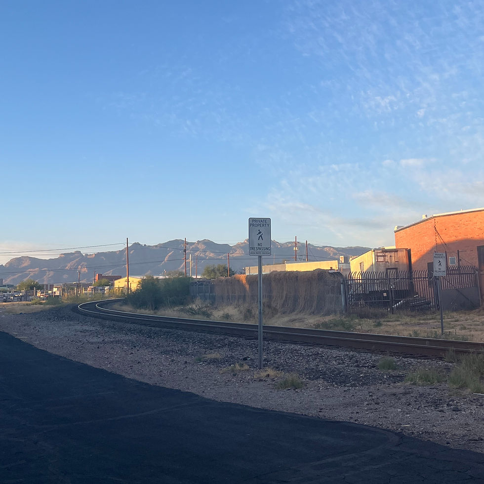 Our view from Barrio Brewing.