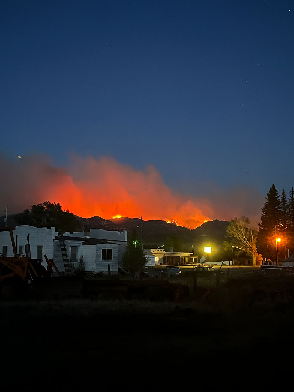 The France Canyon Fire, June 19. This night was my favorite night of stargazing in Hatch all summer. Amazing that the glow of the fire and the stars co-existed. (This fire is now 100% contained).
