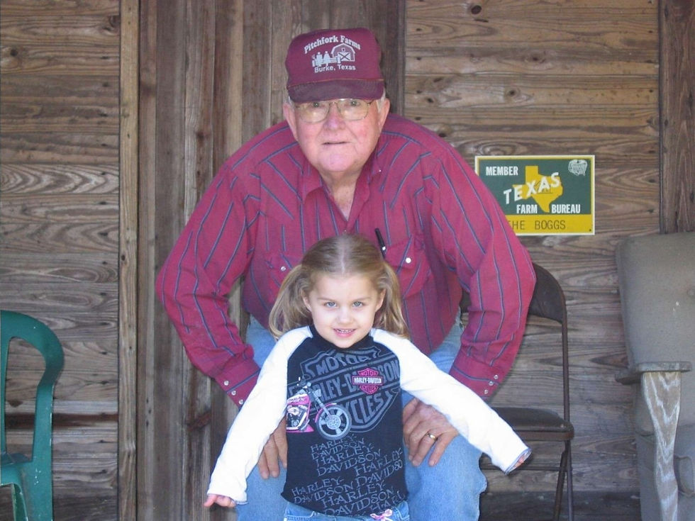 Great Grandad and I at the Moseley Place (2005).