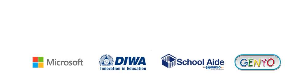 Partners with Microsoft, DIWA, School Aide, Genyo