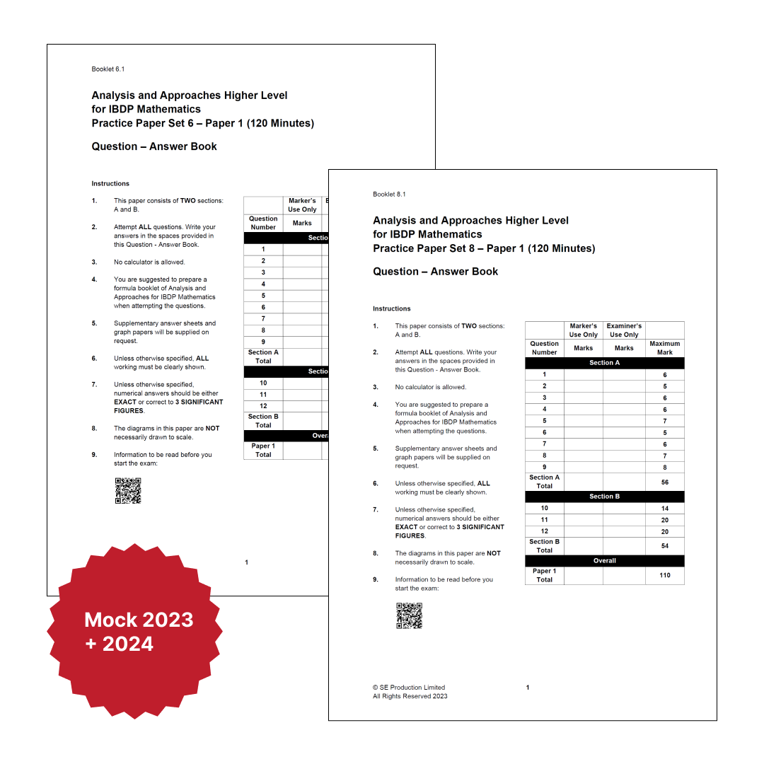 Global Mock Exam Collection (Mock 2023 + 2024) for IBDP Maths AAHL [PDF]