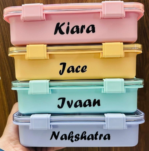 Thumbnail: Sweet treats Bento 4-grid Lunch Box with steel spoon, fork & bowl