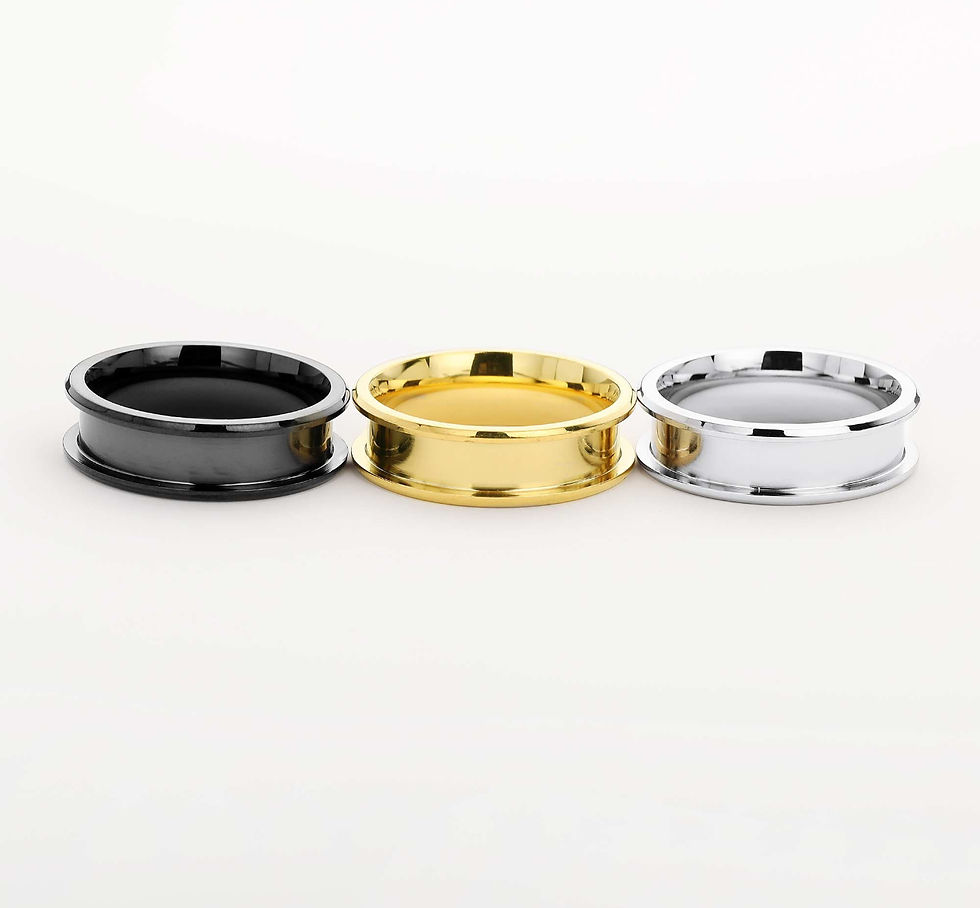 mens blank channel ring