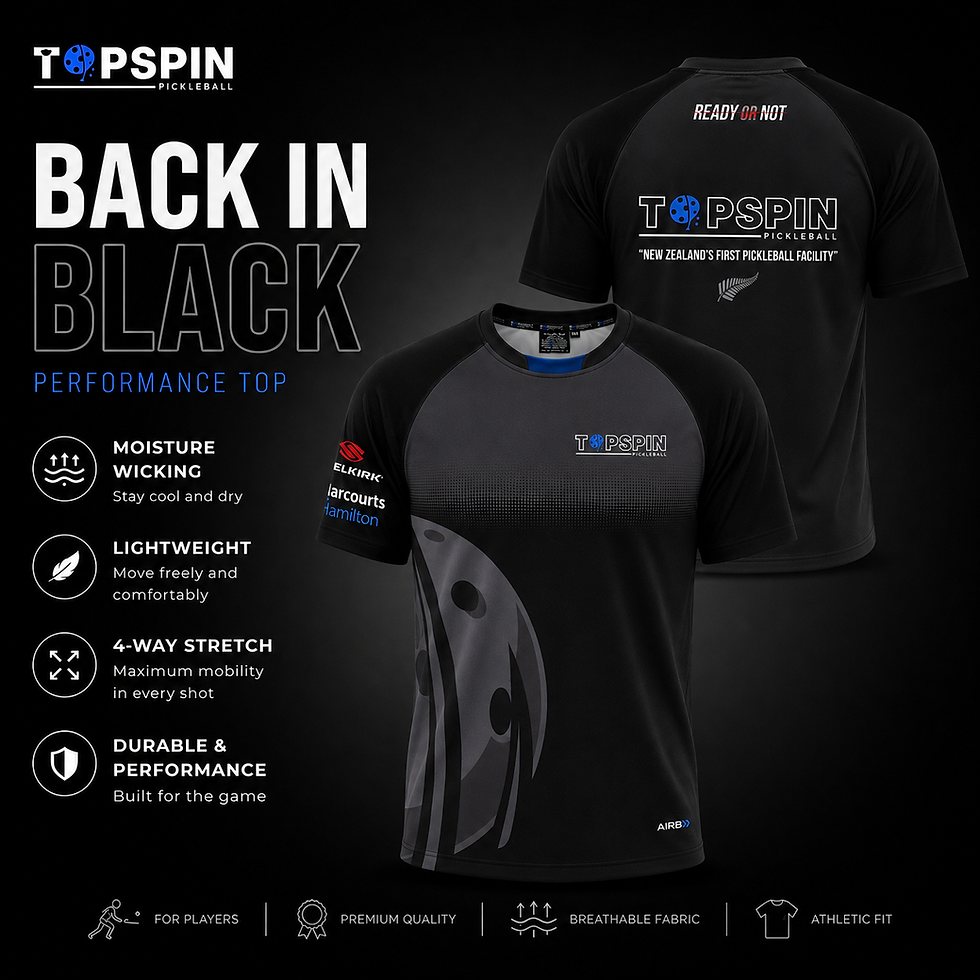 Thumbnail: UNISEX Back in Black Topspin Performance