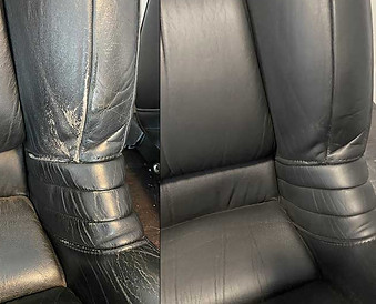 Acura NSX leather Seat restoration before and after