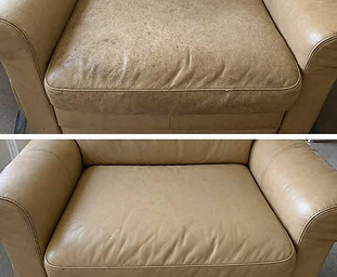 Leather Sofa Restoration Before and after