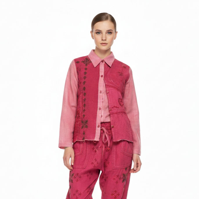 Crimson Heart Boho Shirt