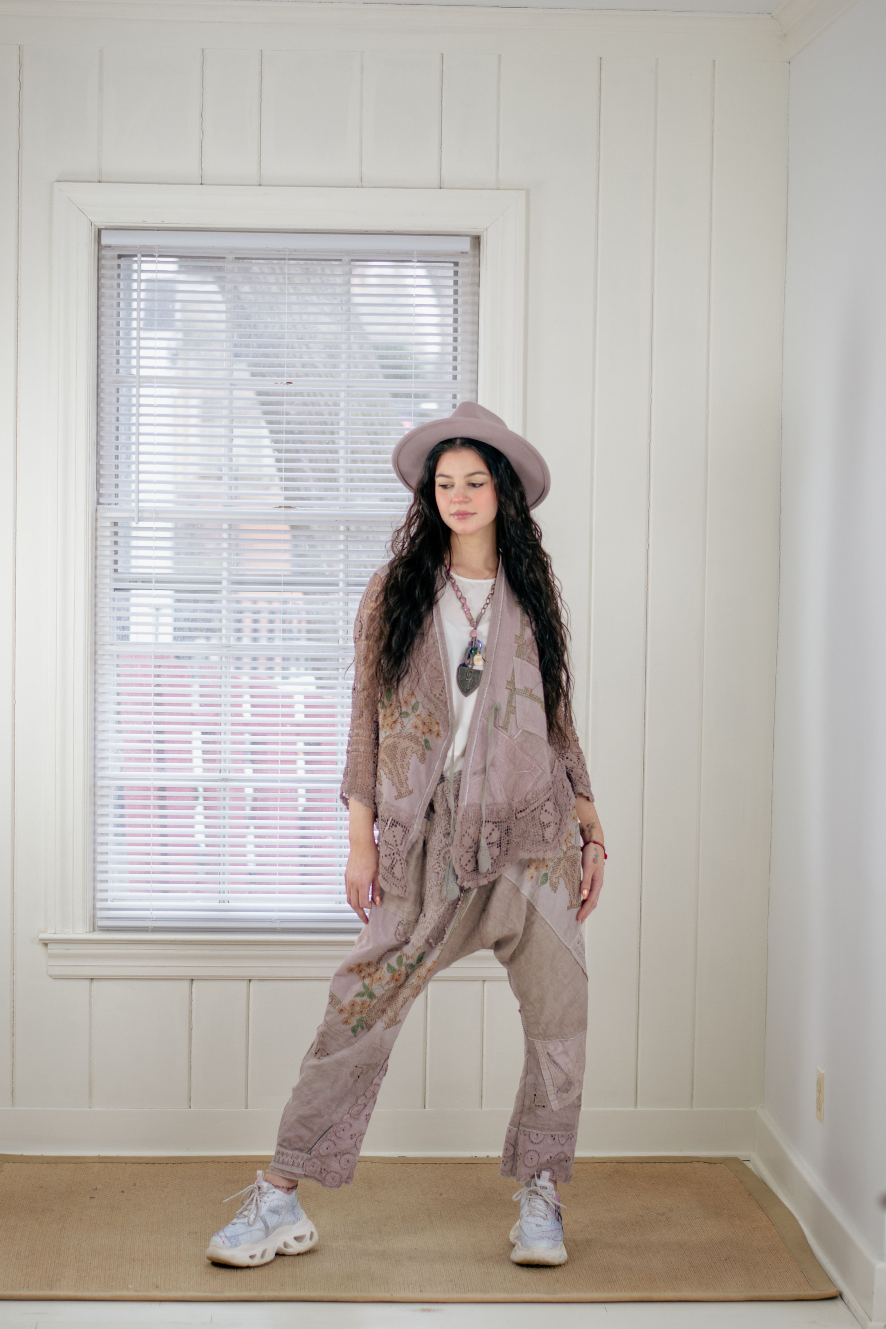 Sweet mauve harem pants.