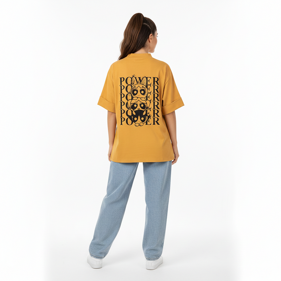 Thumbnail: Powerpuff Mustard Oversized Tee