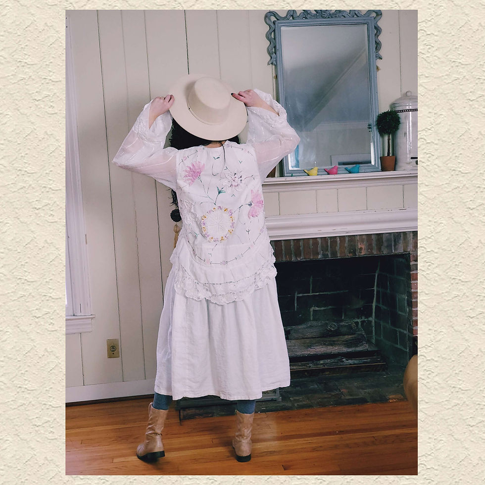 Thumbnail: Bella Dress/cardigan handpainted. 