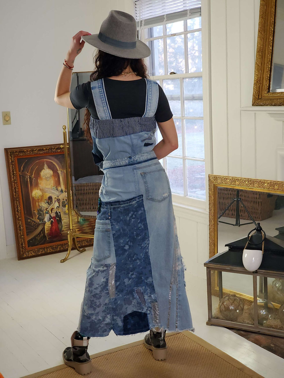 Thumbnail: Unica Wrap Denim skirt
