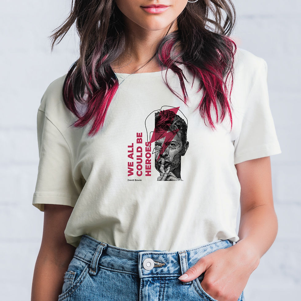 Miniaturbild: WE ALL COULD BE HEROES – David Bowie T-Shirt Unisex